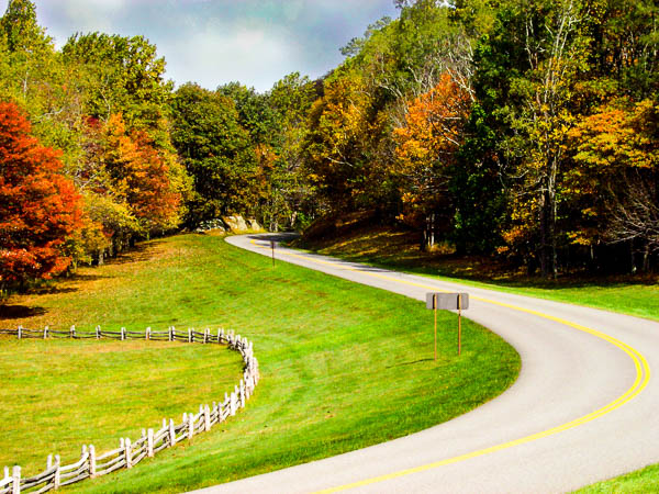 Blue Ridge Parkway in Asheville NC. 