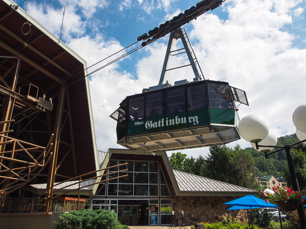 Gatlinburg Aerial Tram in Gatlinburg, TN. 